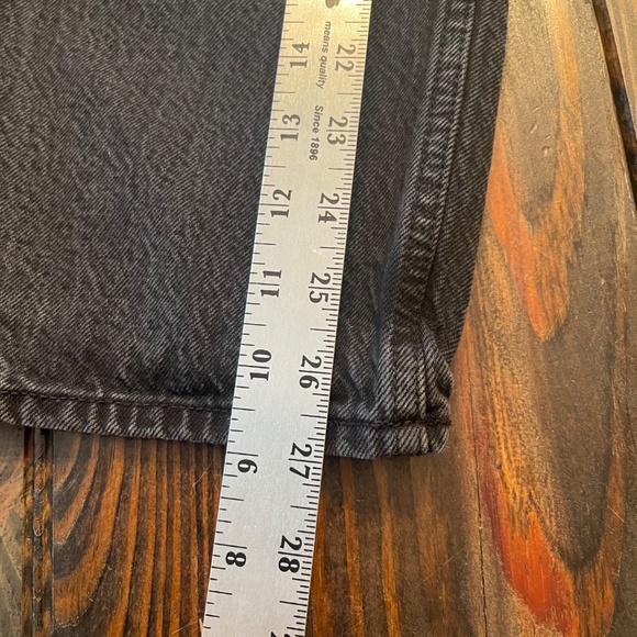 Abercrombie & Fitch The Loose High Rise Washed Black Jeans - Size 26S / 2S Curve - Picture 6 of 10